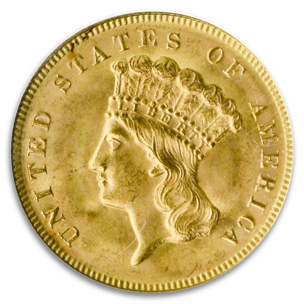 A Sample THREE DOLLAR GOLD Coin